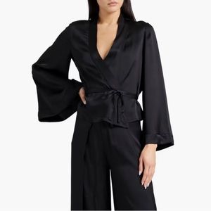 AGENT PROVOCATEUR Laly Belted 100% Silk Belted Jacket - Women’s Size 8 US - New